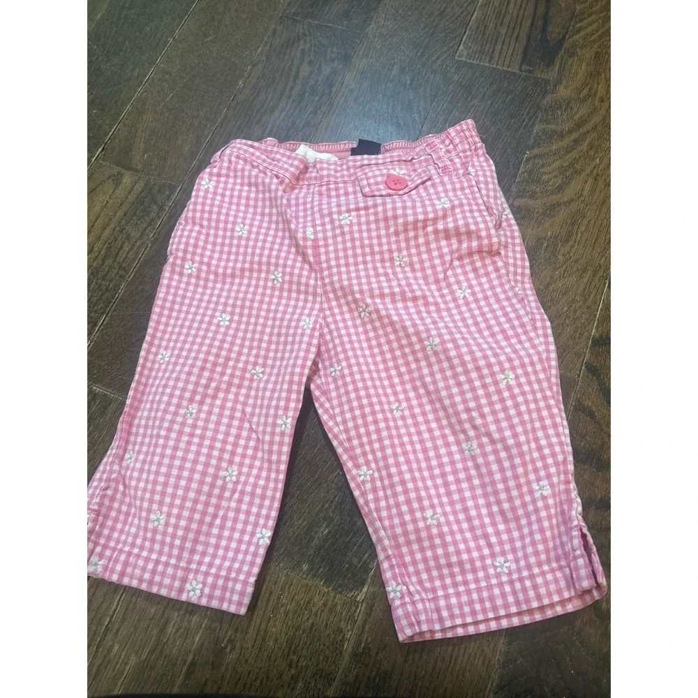 Baby Gap Toddler Checkered‎ Pants 18-24 Months Flowers